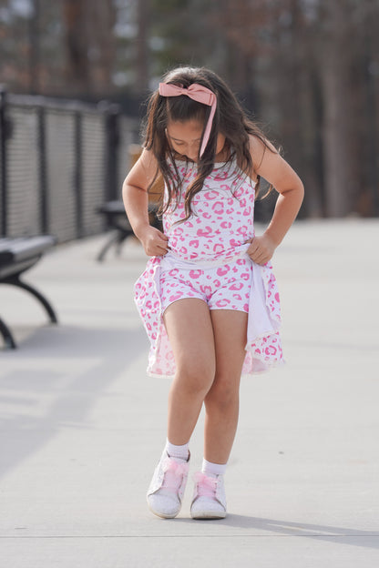 Molly Athleisure Dress -Pink Leopard Always In Bloom Clothing Co