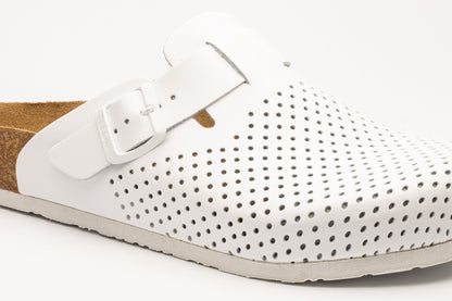 Bjorn by LEON- Men’s Leather Clogs – Breathable Perforated Slip-On Shoes with Cork Style Footbed LEON Footwear USA