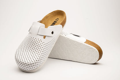 Bjorn by LEON- Men’s Leather Clogs – Breathable Perforated Slip-On Shoes with Cork Style Footbed LEON Footwear USA