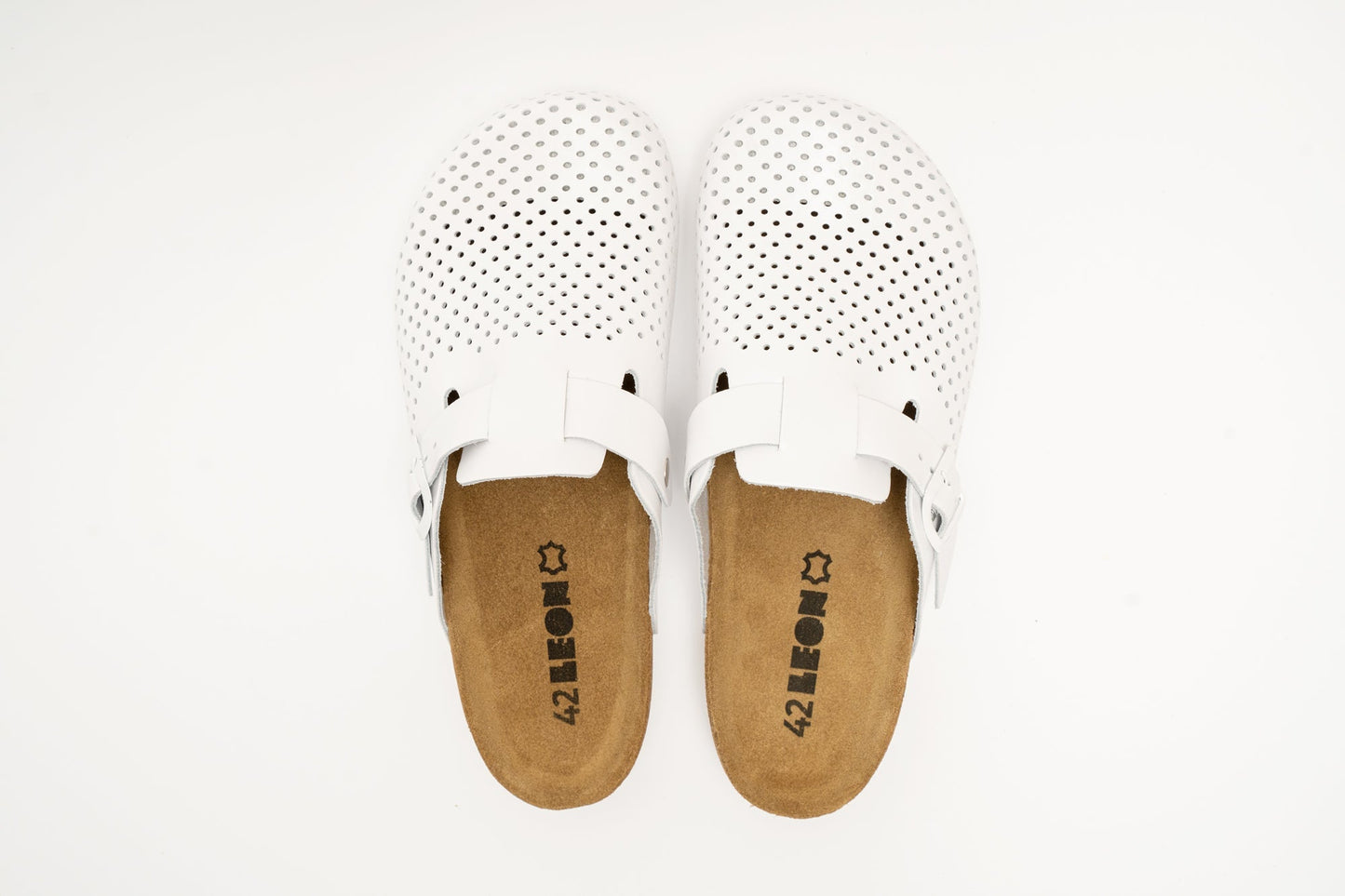 Bjorn by LEON- Men’s Leather Clogs – Breathable Perforated Slip-On Shoes with Cork Style Footbed LEON Footwear USA