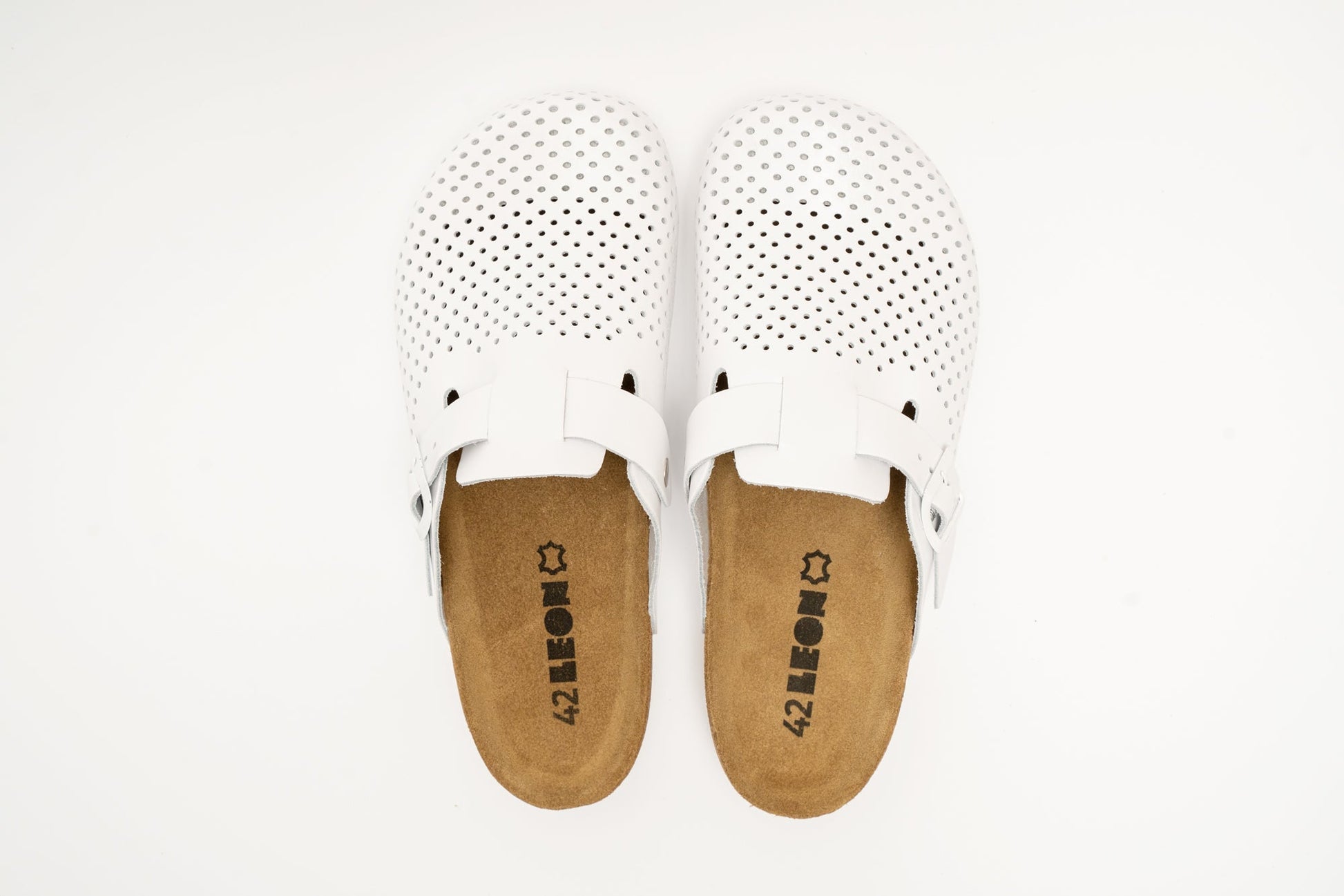 Bjorn by LEON- Men’s Leather Clogs – Breathable Perforated Slip-On Shoes with Cork Style Footbed LEON Footwear USA