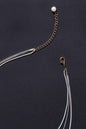 3 CHAIN LAYERD CHARM NECKLACE Flying Tomato