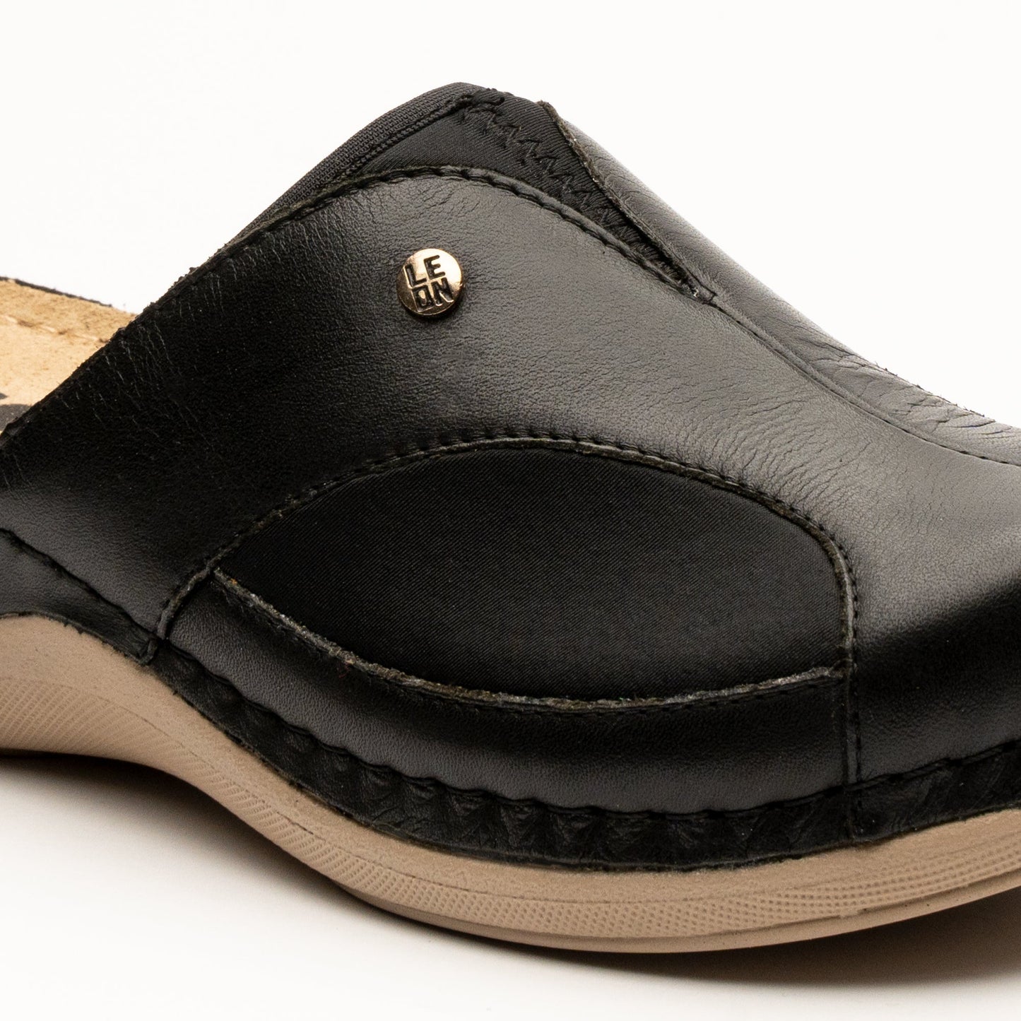 Aria I by LEON- Women’s Leather Clog- Twin Elastic Side Panels for Bunion Relief LEON Footwear USA
