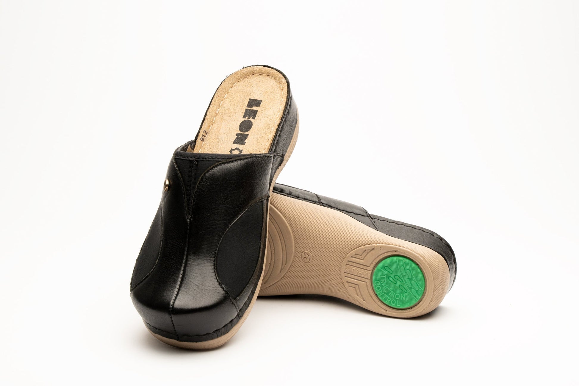 Aria I by LEON- Women’s Leather Clog- Twin Elastic Side Panels for Bunion Relief LEON Footwear USA
