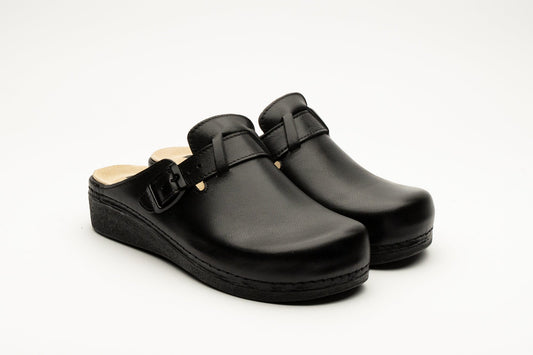 Nora I by LEON – Women’s Leather Clog- Removable Gel Insole & Adjustable Buckle LEON Footwear USA