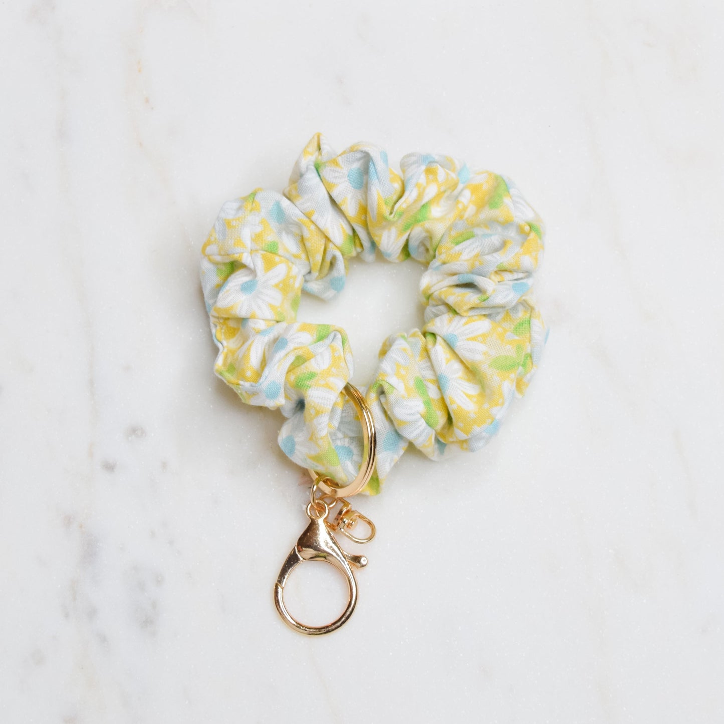 Daisies Scrunchie Key Chain Emily Anne Designs LLC