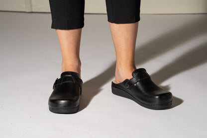 Nora I by LEON – Women’s Leather Clog- Removable Gel Insole & Adjustable Buckle LEON Footwear USA
