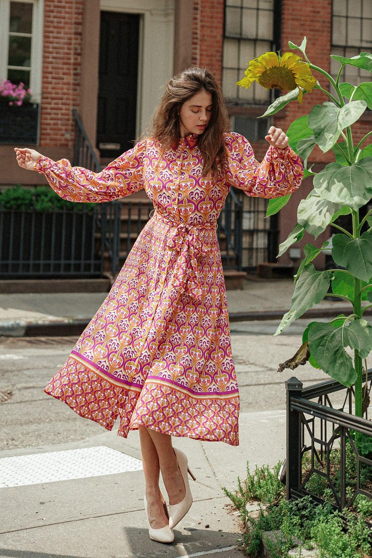 LIFETIME CELEBRATIONS WOVEN SHIRT DRESS Flying Tomato