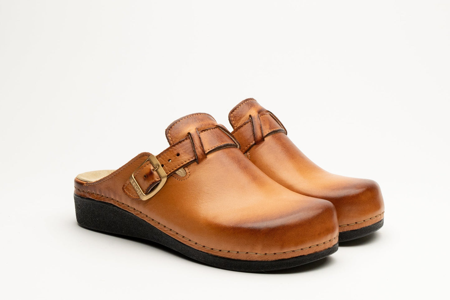 Nora I by LEON – Women’s Leather Clog- Removable Gel Insole & Adjustable Buckle LEON Footwear USA