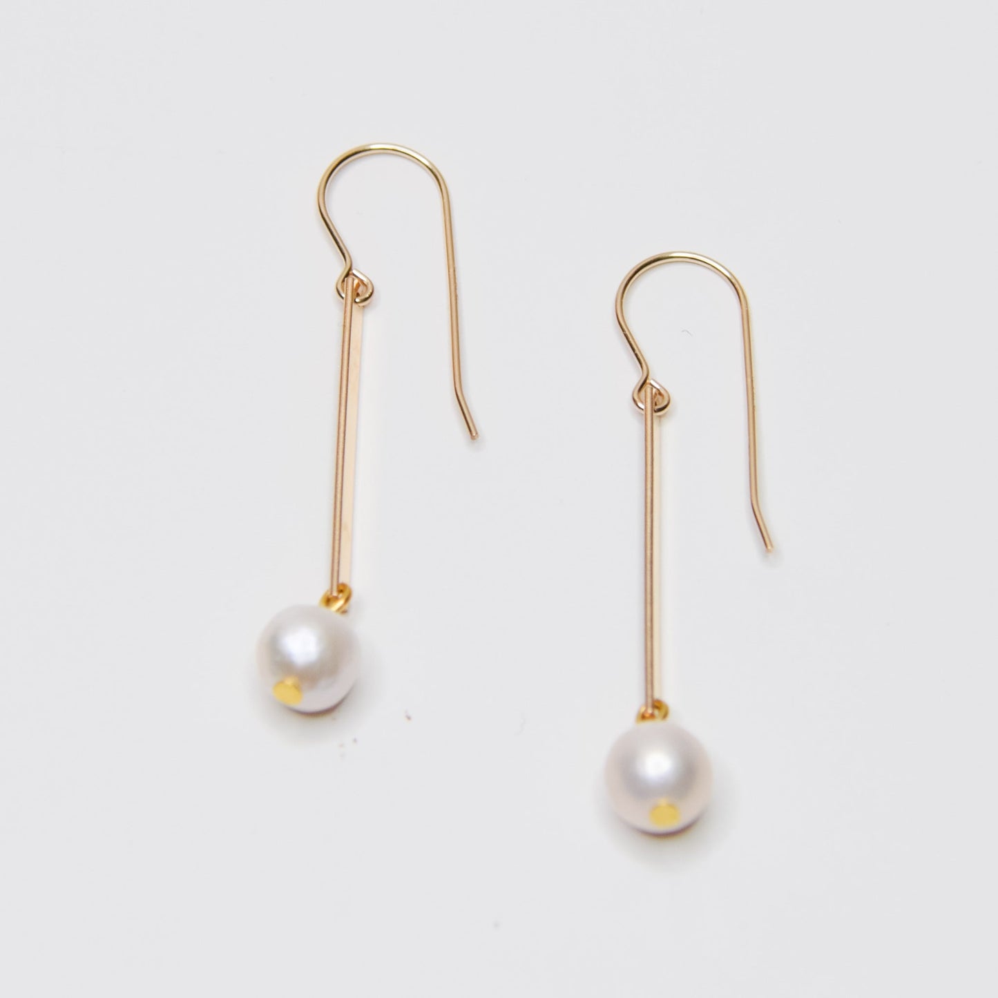 Bar and Pearl Earrings Emily Anne Designs LLC