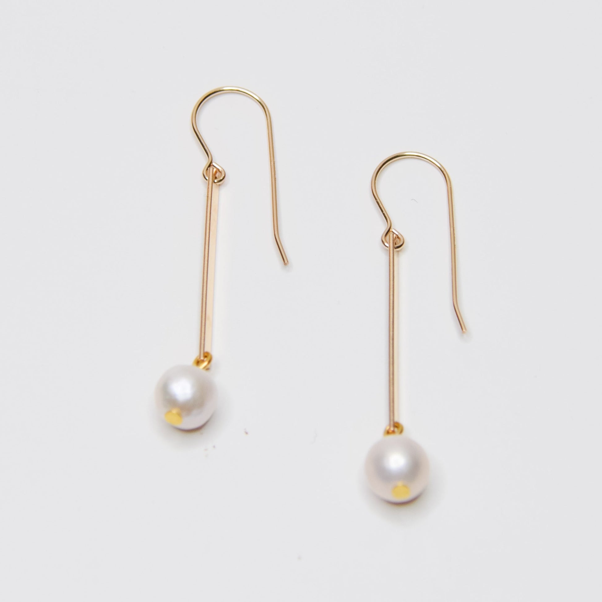 Bar and Pearl Earrings Emily Anne Designs LLC