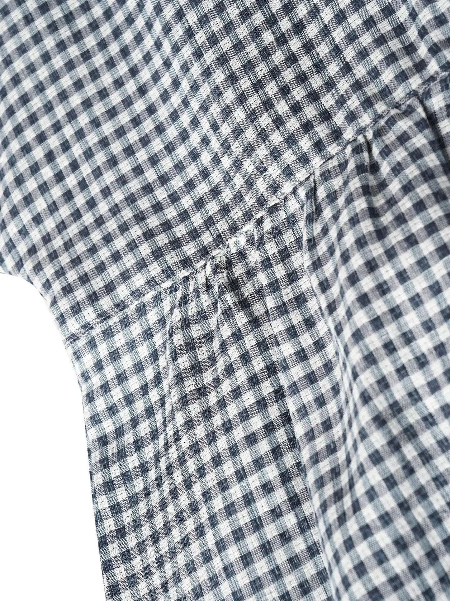 Linen Checked Long-Sleeved Top CAROLINE LINTICO