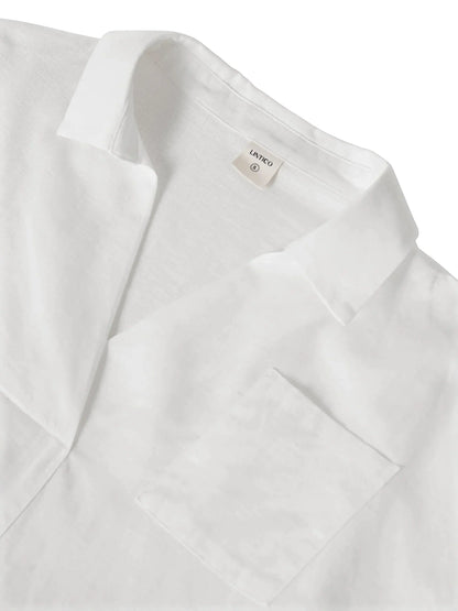 Linen Oversized Fit Pocket Shirt ELOWEN
