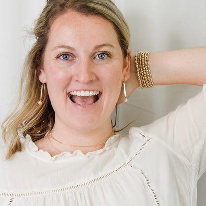 Bar and Pearl Earrings Emily Anne Designs LLC