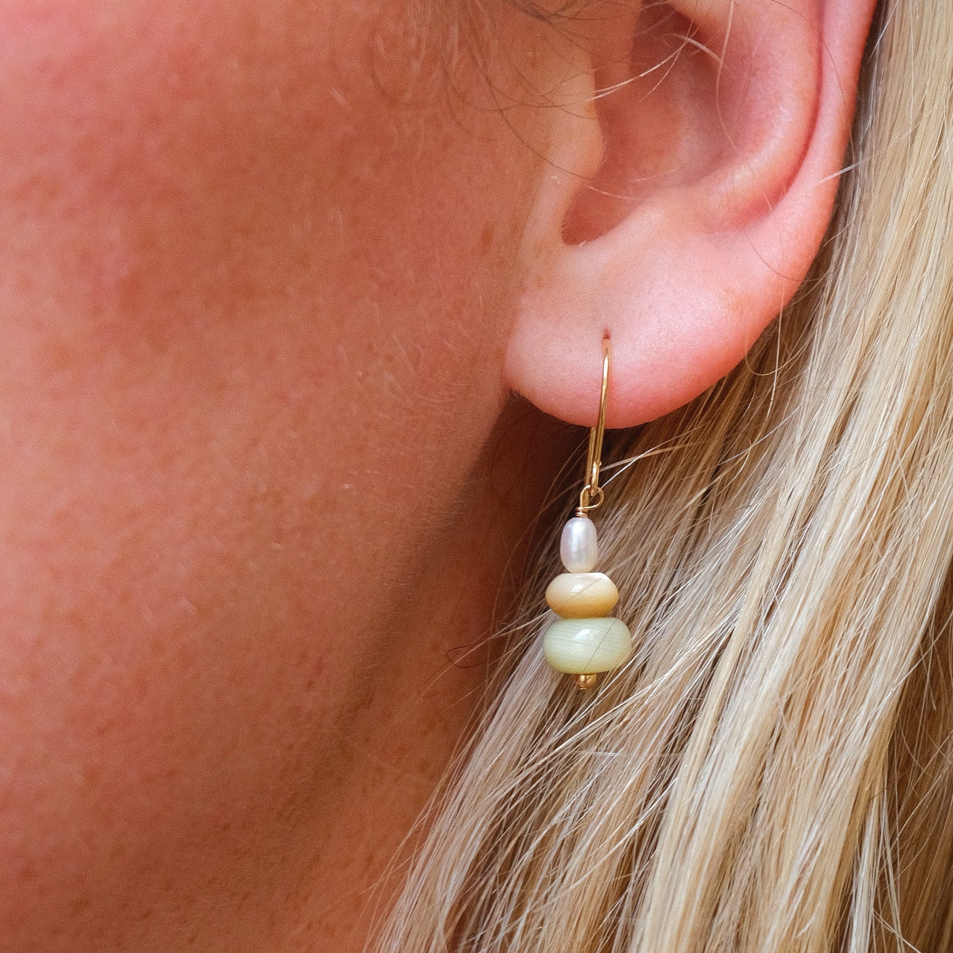 Stacked Rocks Earrings Emily Anne Designs LLC