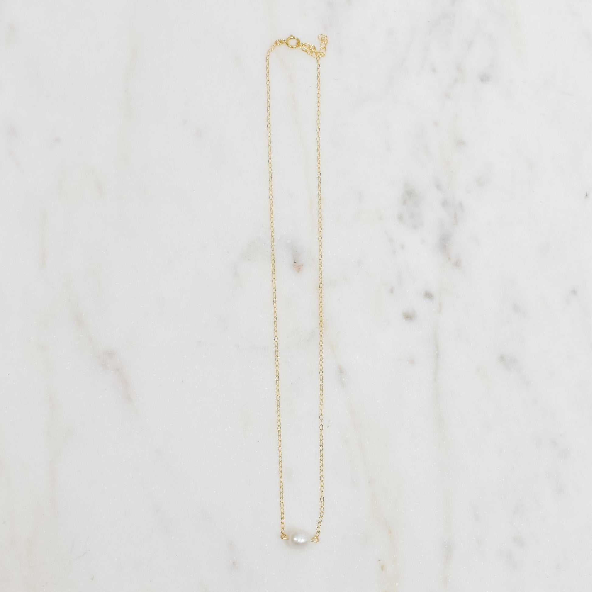 Simple Pearl Necklace Emily Anne Designs LLC