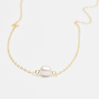 Simple Pearl Necklace Emily Anne Designs LLC