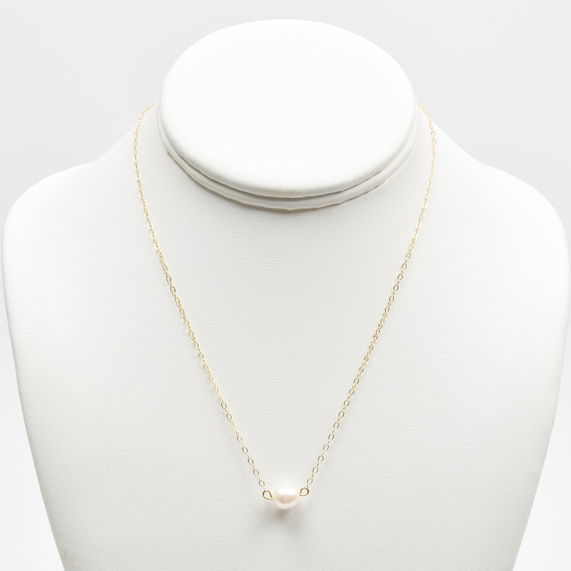 Simple Pearl Necklace Emily Anne Designs LLC
