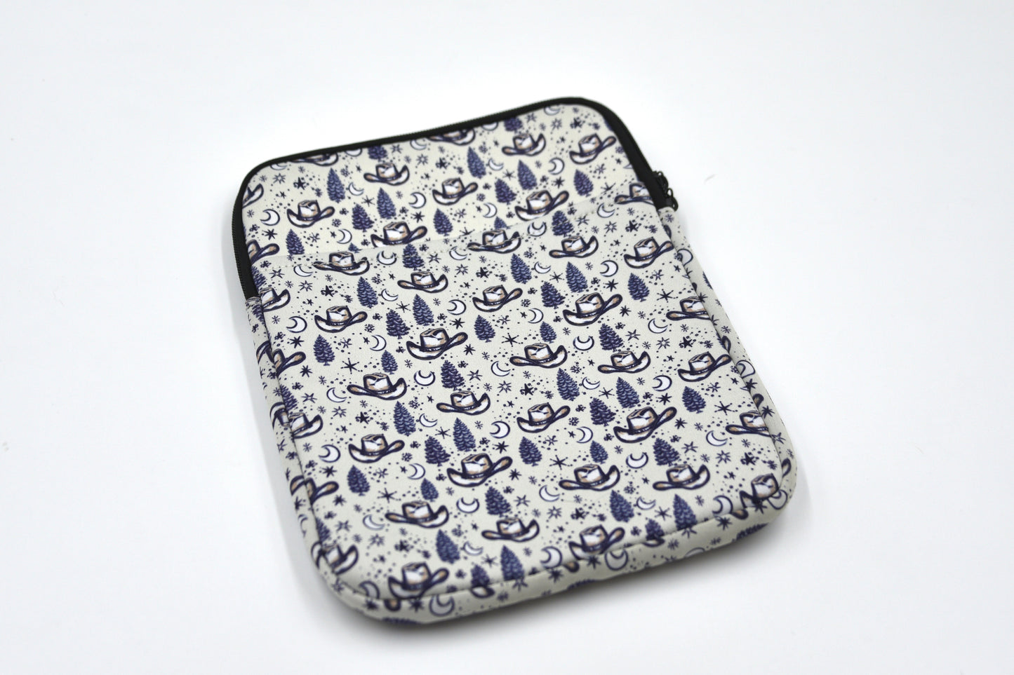 Midnight Cowboy Print Book & Tablet Sleeve – Western Cowgirl Starry Night Design BashDesignsCo
