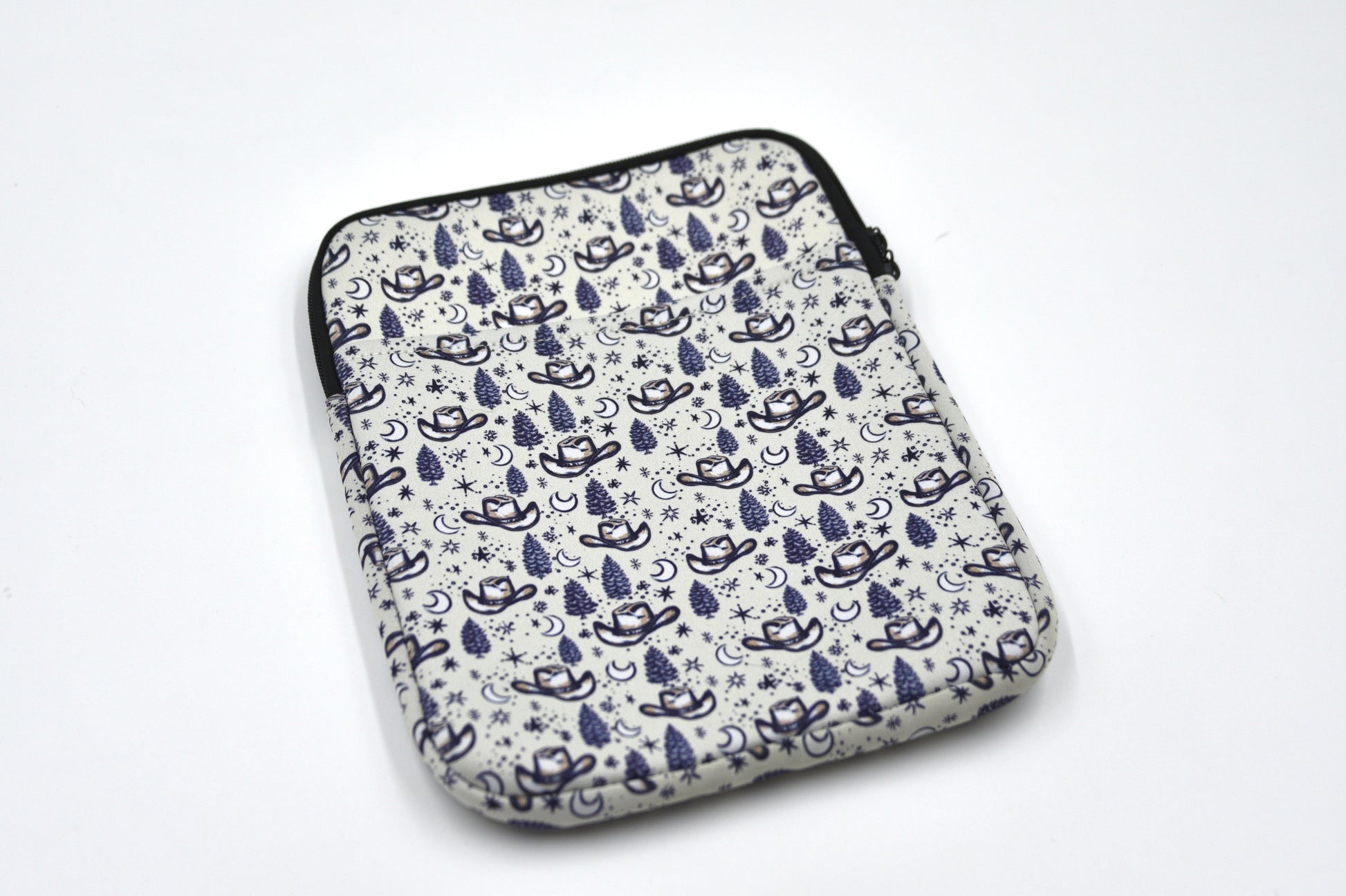 Midnight Cowboy Print Book & Tablet Sleeve – Western Cowgirl Starry Night Design BashDesignsCo