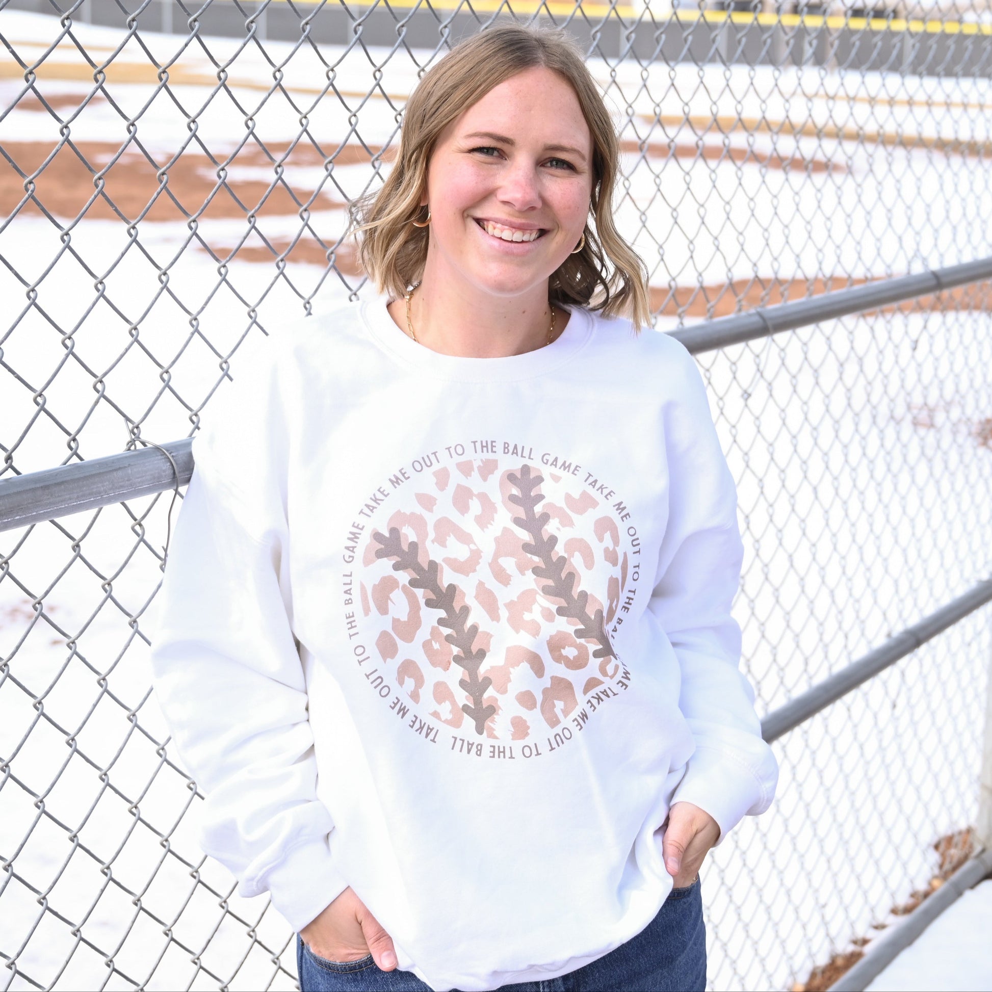 Take Me Out To The Ball Game (Leopard Baseball) Ivy + Cloth