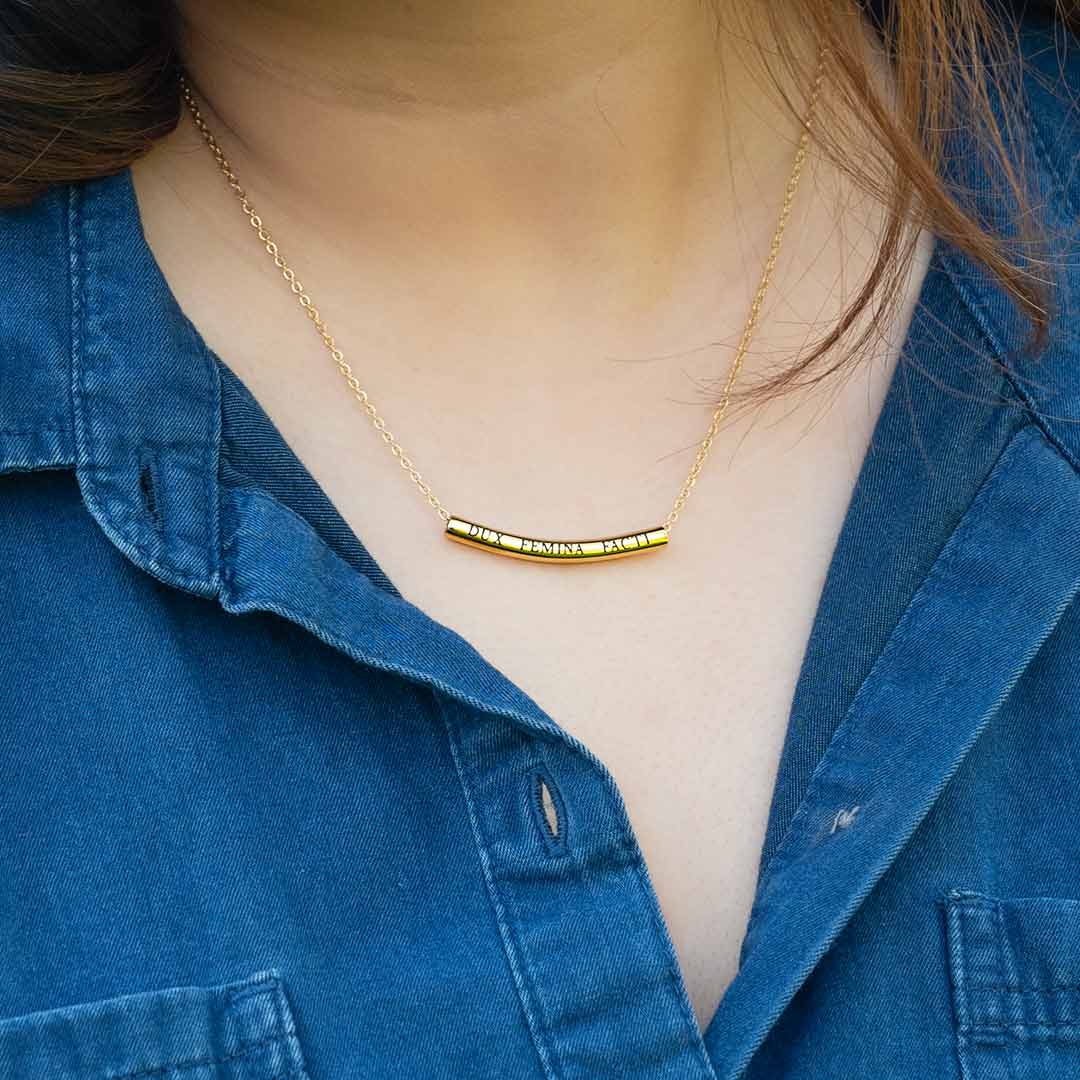Virgil's Aeneid "Dux Femina Facti" Necklace Princess Awesome & Boy Wonder