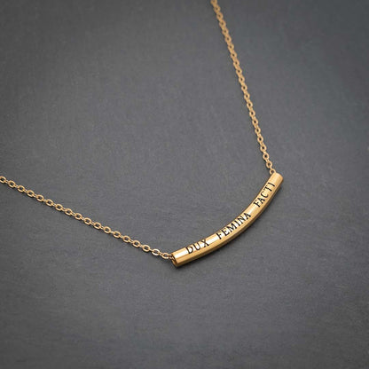 Virgil's Aeneid "Dux Femina Facti" Necklace Princess Awesome & Boy Wonder