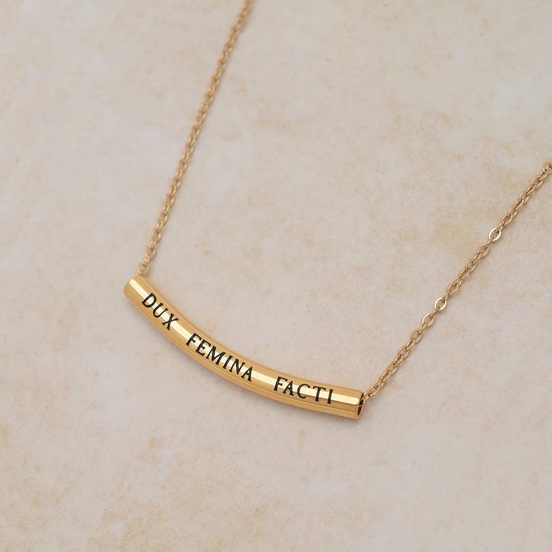 Virgil's Aeneid "Dux Femina Facti" Necklace Princess Awesome & Boy Wonder