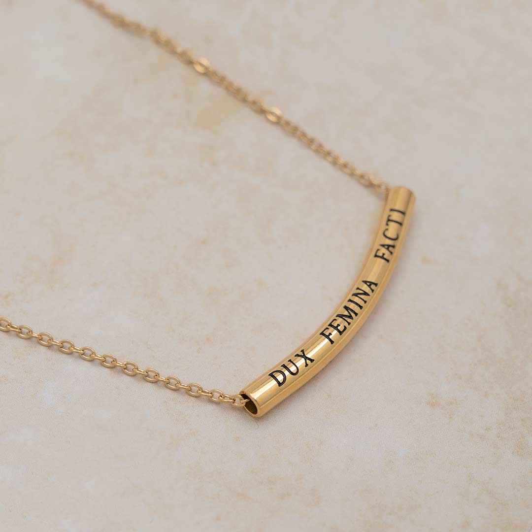 Virgil's Aeneid "Dux Femina Facti" Necklace Princess Awesome & Boy Wonder