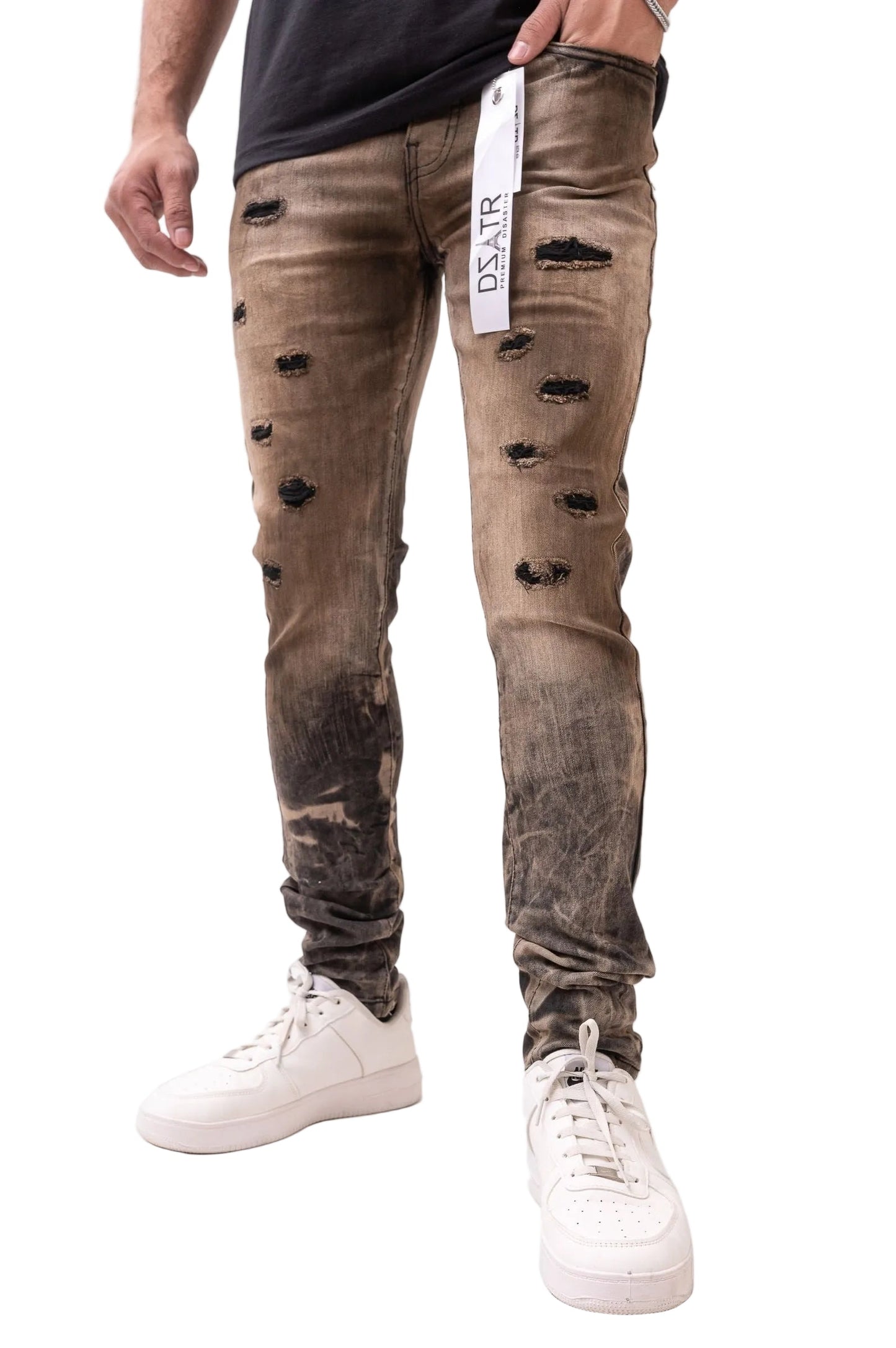 Premium Disaster Ultra Skinny Stretch Denim - Rust Denim Exchange