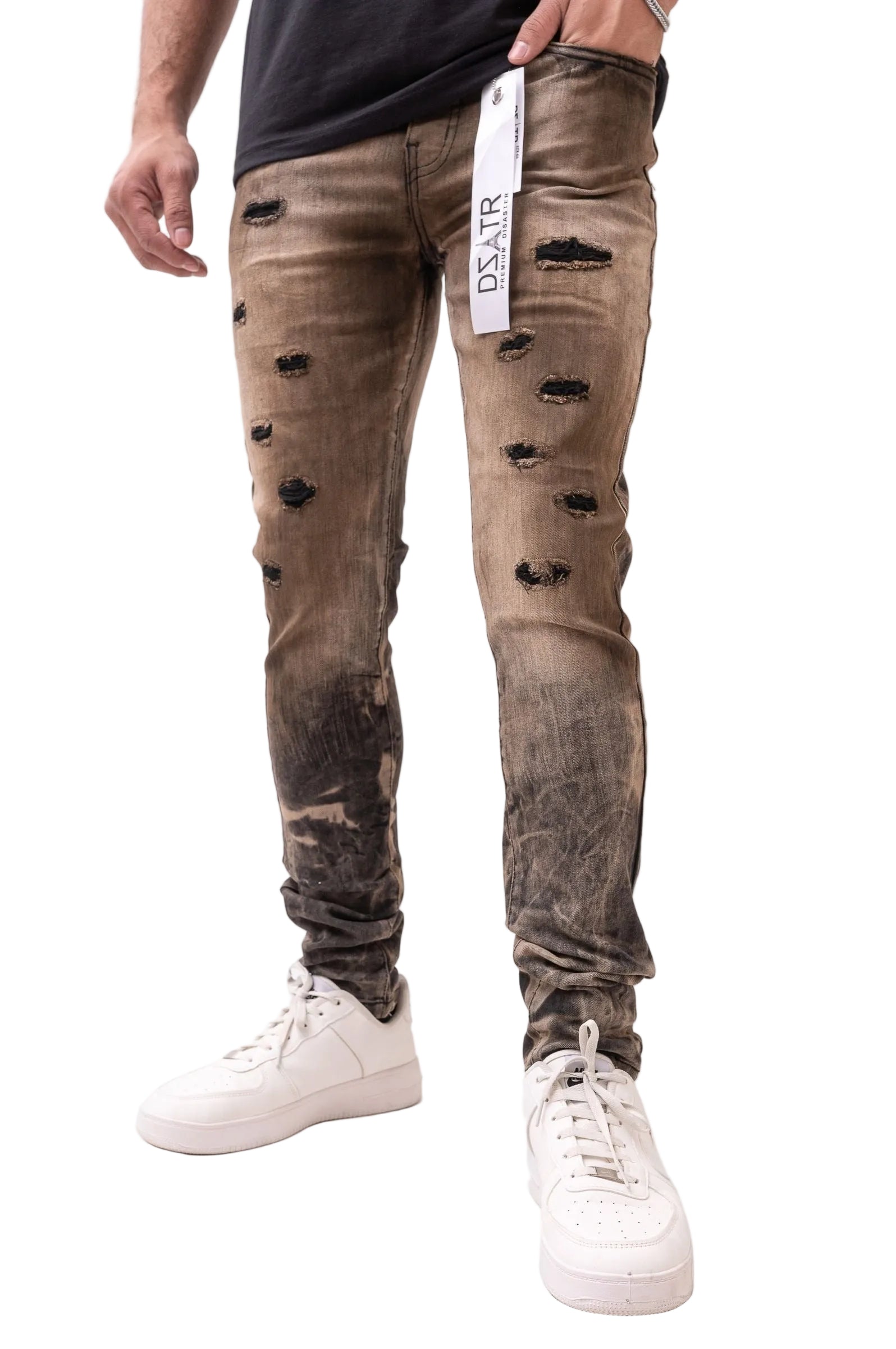 Premium Disaster Ultra Skinny Stretch Denim - Rust Denim Exchange