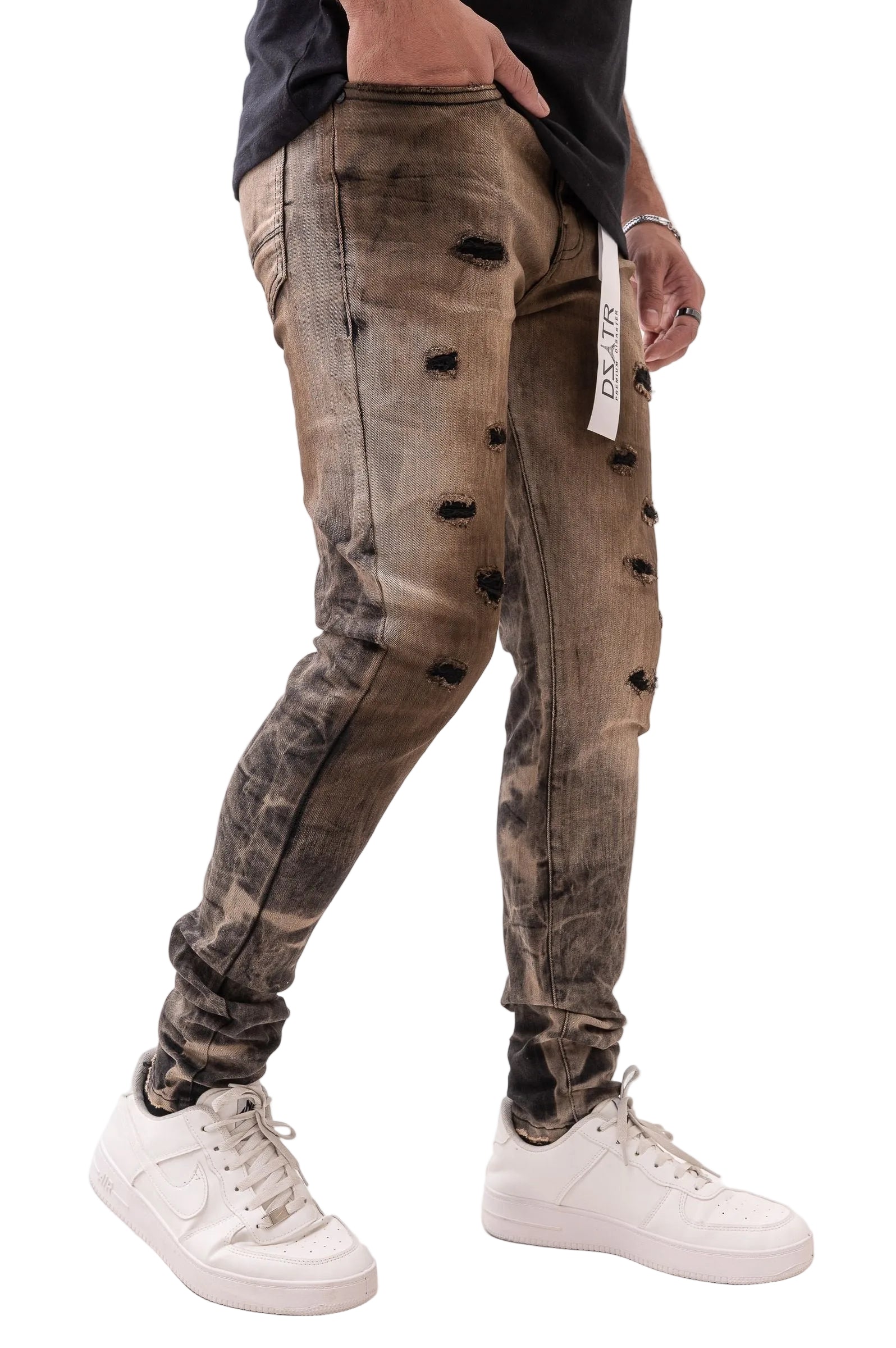 Premium Disaster Ultra Skinny Stretch Denim - Rust Denim Exchange