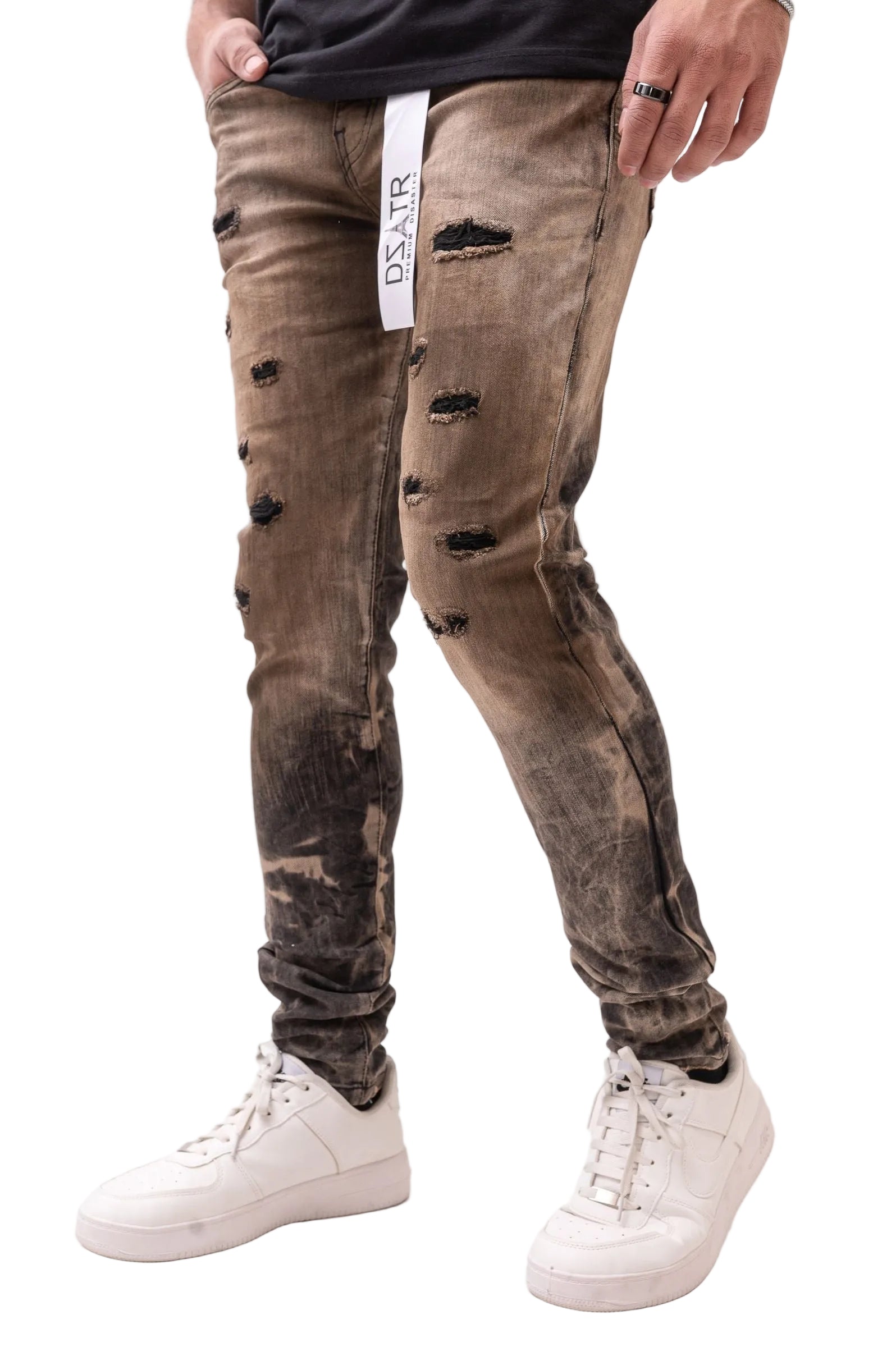 Premium Disaster Ultra Skinny Stretch Denim - Rust Denim Exchange