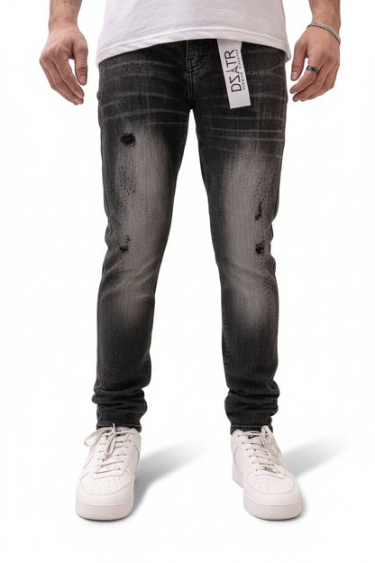 Premium Disaster Classic Skinny Stretch Denim Jeans - Black Stone Denim Exchange