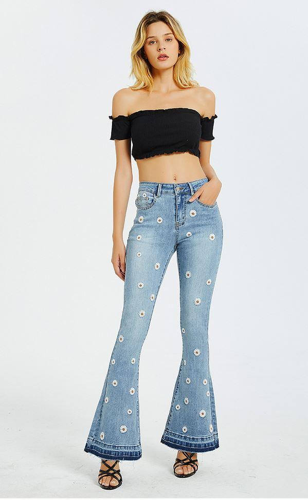 Daisy Bloom Wide Leg Jeans Country in My Heart