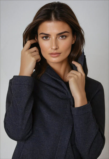 Dakota Hoodie Sweatshirt Jacket - Charcoal Buki