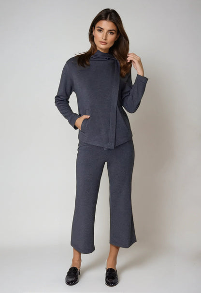 Dakota Hoodie Sweatshirt Jacket - Charcoal Buki