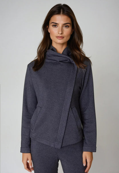 Dakota Hoodie Sweatshirt Jacket - Charcoal Buki