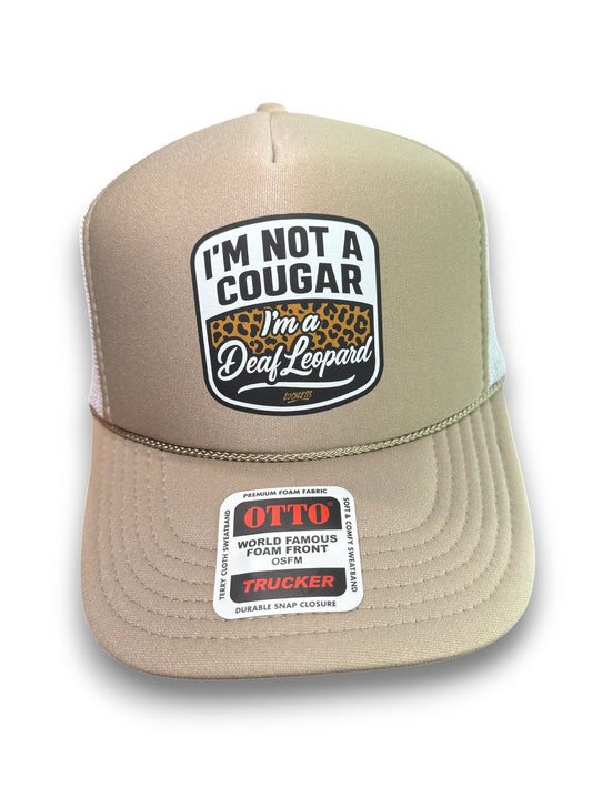 Deaf Leopard Trucker Hat Luckless Outfitters