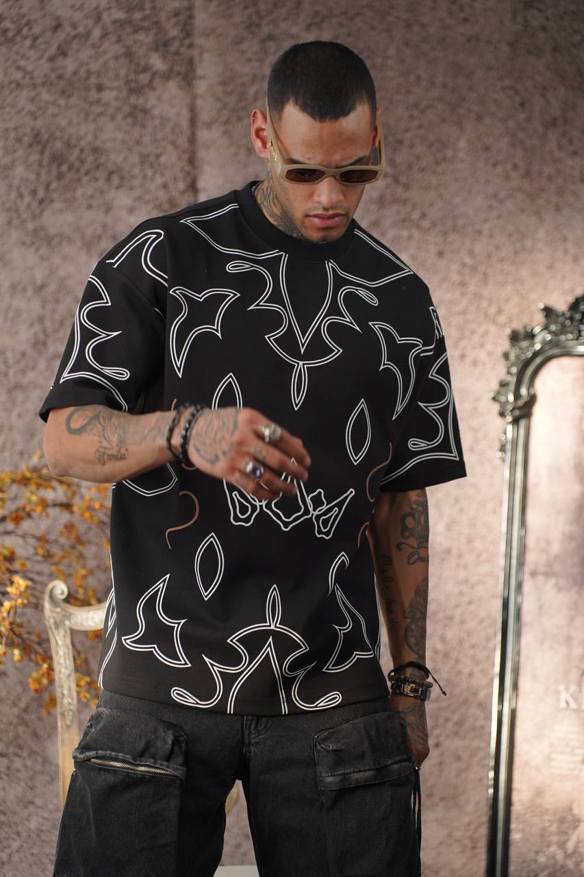 Deftlouwear Digital Print Rayon Shirt - Men's Short Sleeve Beach Shirt -  Lightweight Summer Top Withinblack