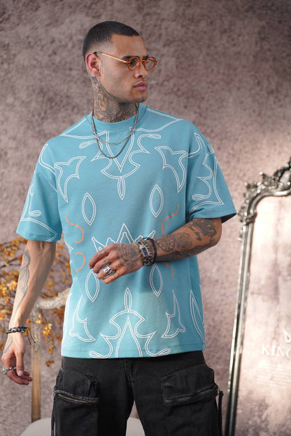 Deftlouwear Digital Print Rayon Shirt - Men's Short Sleeve Beach Shirt -  Lightweight Summer Top Withinblack
