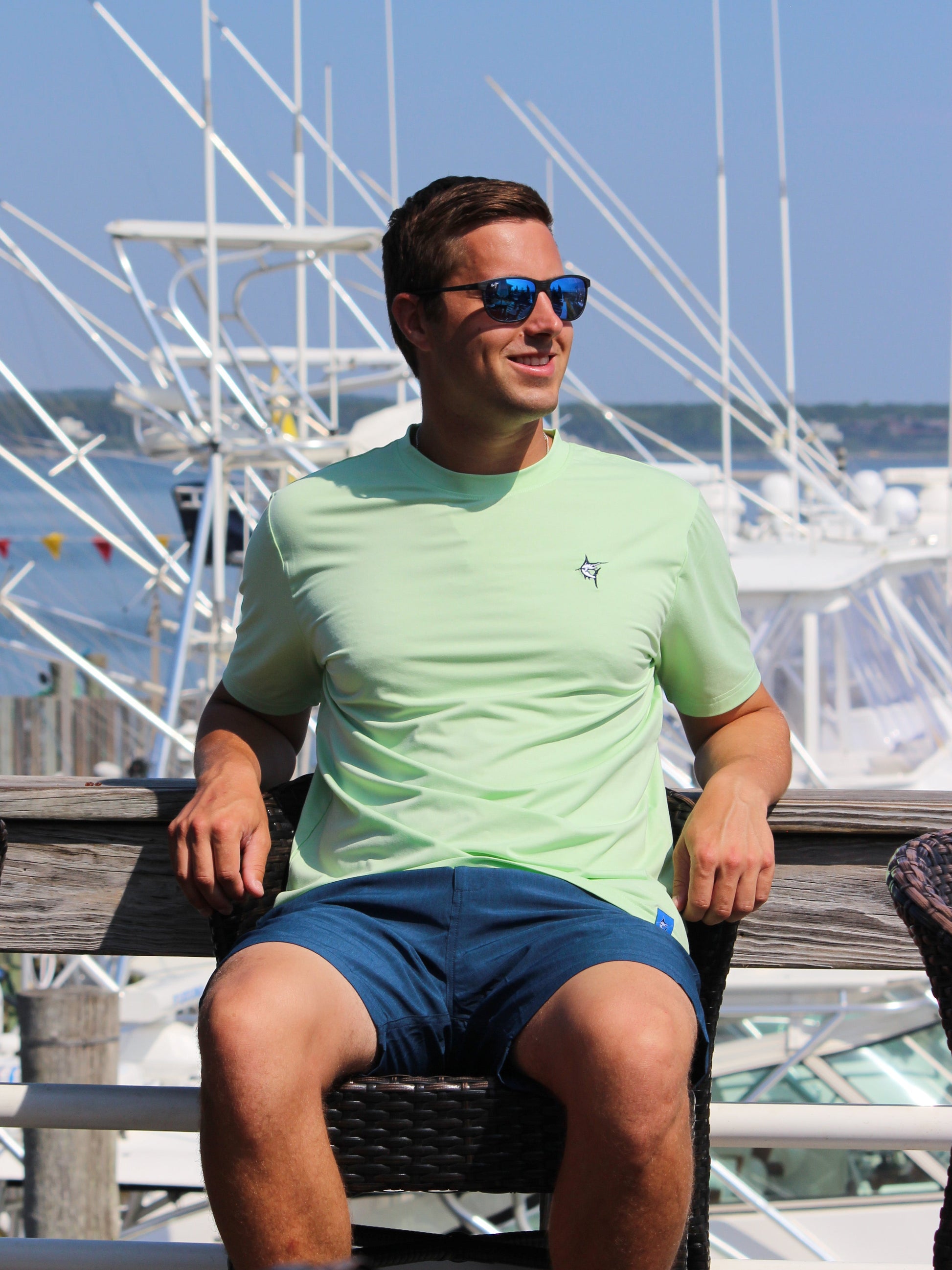 Dockside Performance Tee White Water Life