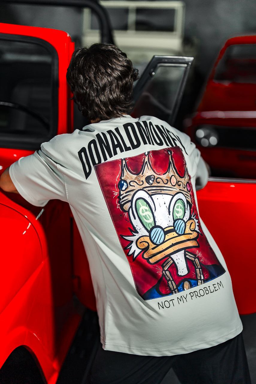 Donald Money Duck Graphic Tee, Funny Cartoon T-Shirt, Dollar Sunglasses Withinblack