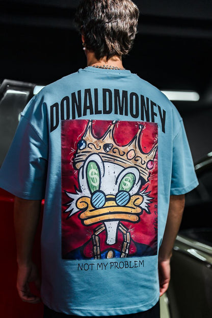 Donald Money Duck Graphic Tee, Funny Cartoon T-Shirt, Dollar Sunglasses Withinblack
