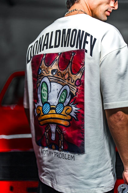 Donald Money Duck Graphic Tee, Funny Cartoon T-Shirt, Dollar Sunglasses Withinblack