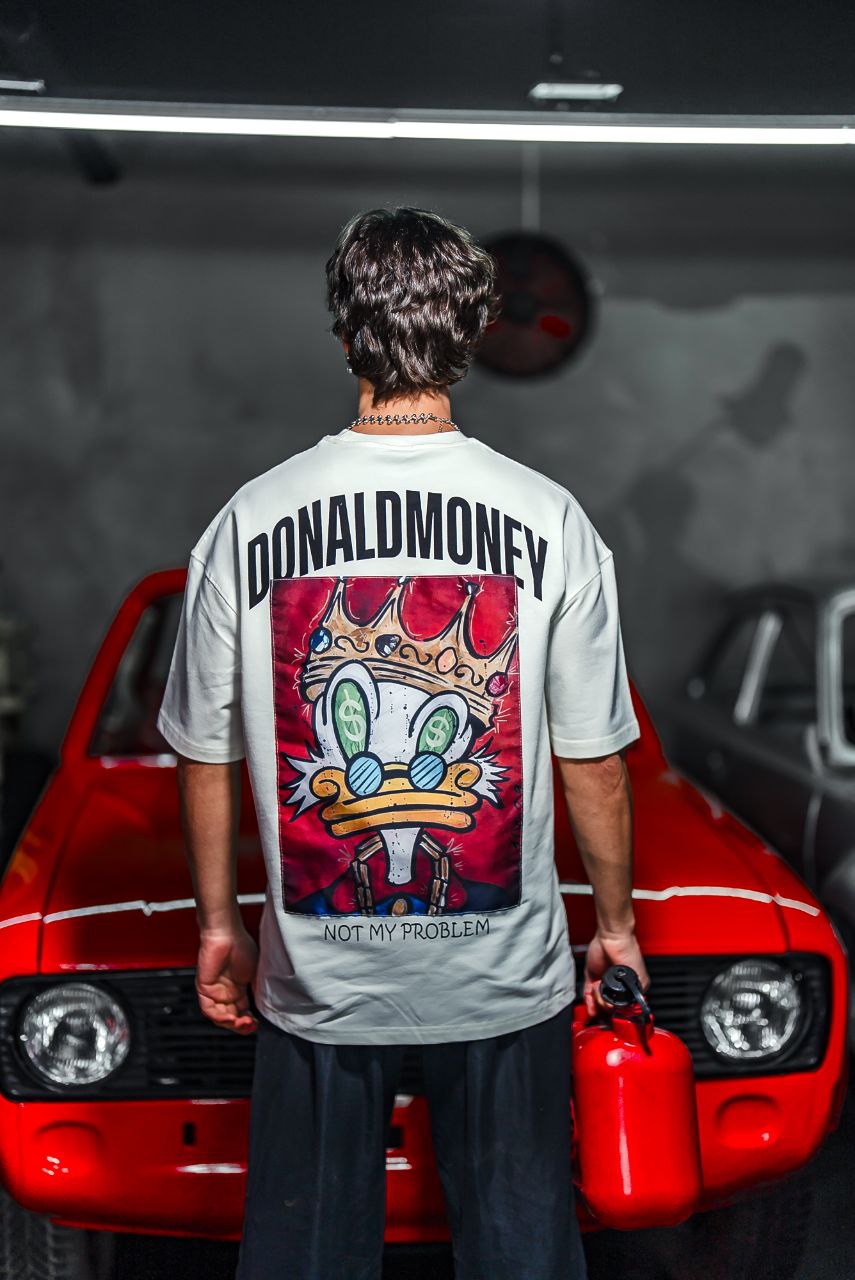 Donald Money Duck Graphic Tee, Funny Cartoon T-Shirt, Dollar Sunglasses Withinblack