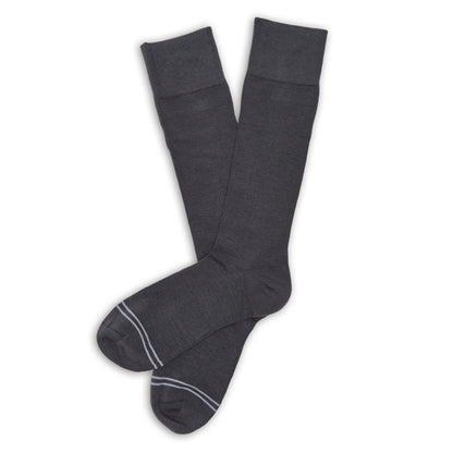 Asher 3-Pack - Charcoal Dress Socks DeadSoxy