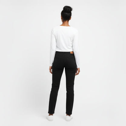 Drew White Long Sleeve Crew Auragen