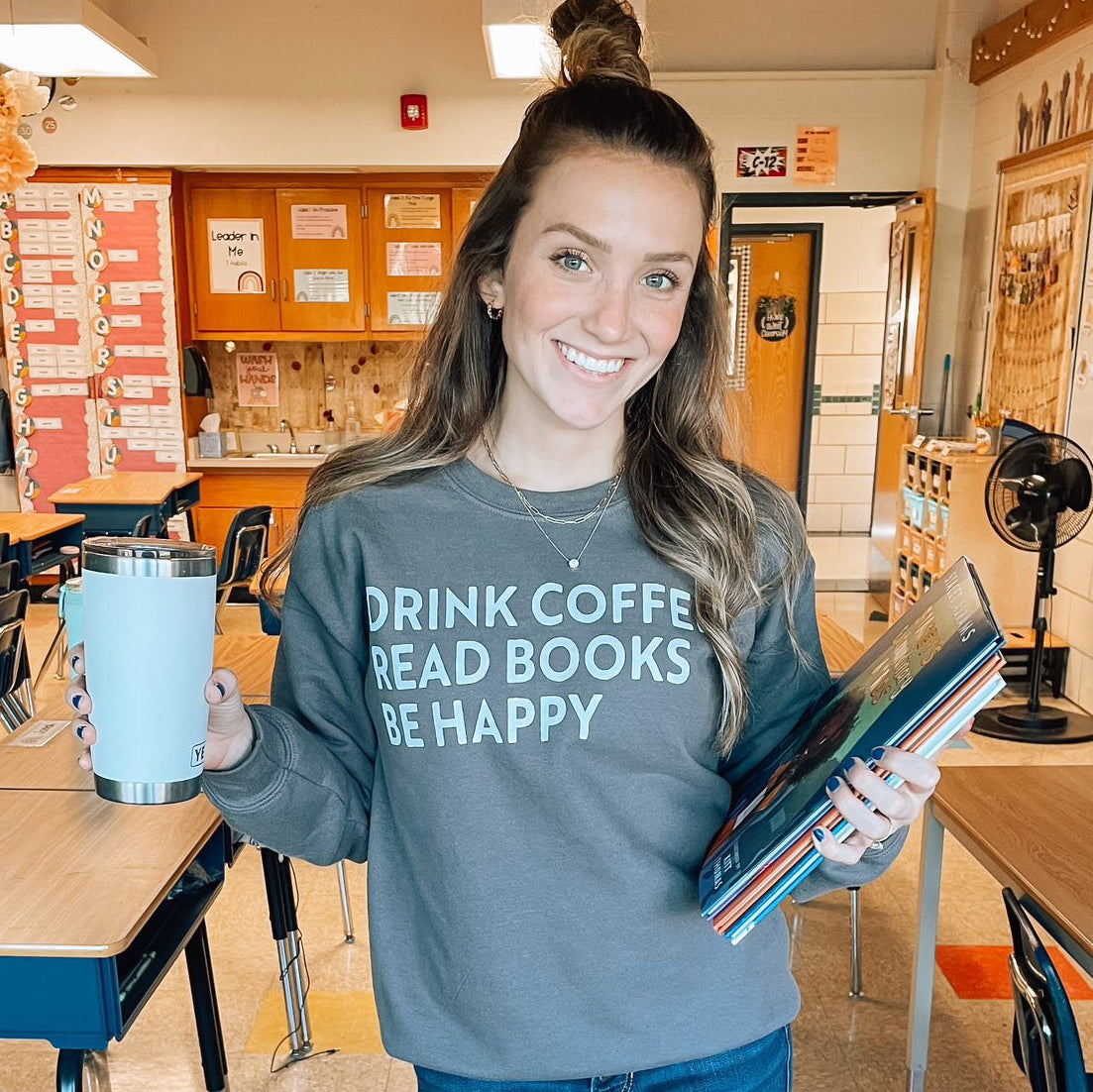 Drink Coffee Read Books Be Happy Ivy + Cloth