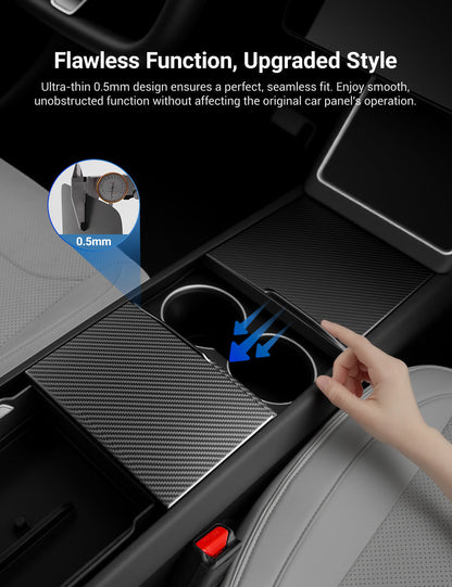 Dry Carbon Fiber Center Console Cover For Model Y Juniper / Model 3 Highland / Model YL Tesery Official Store